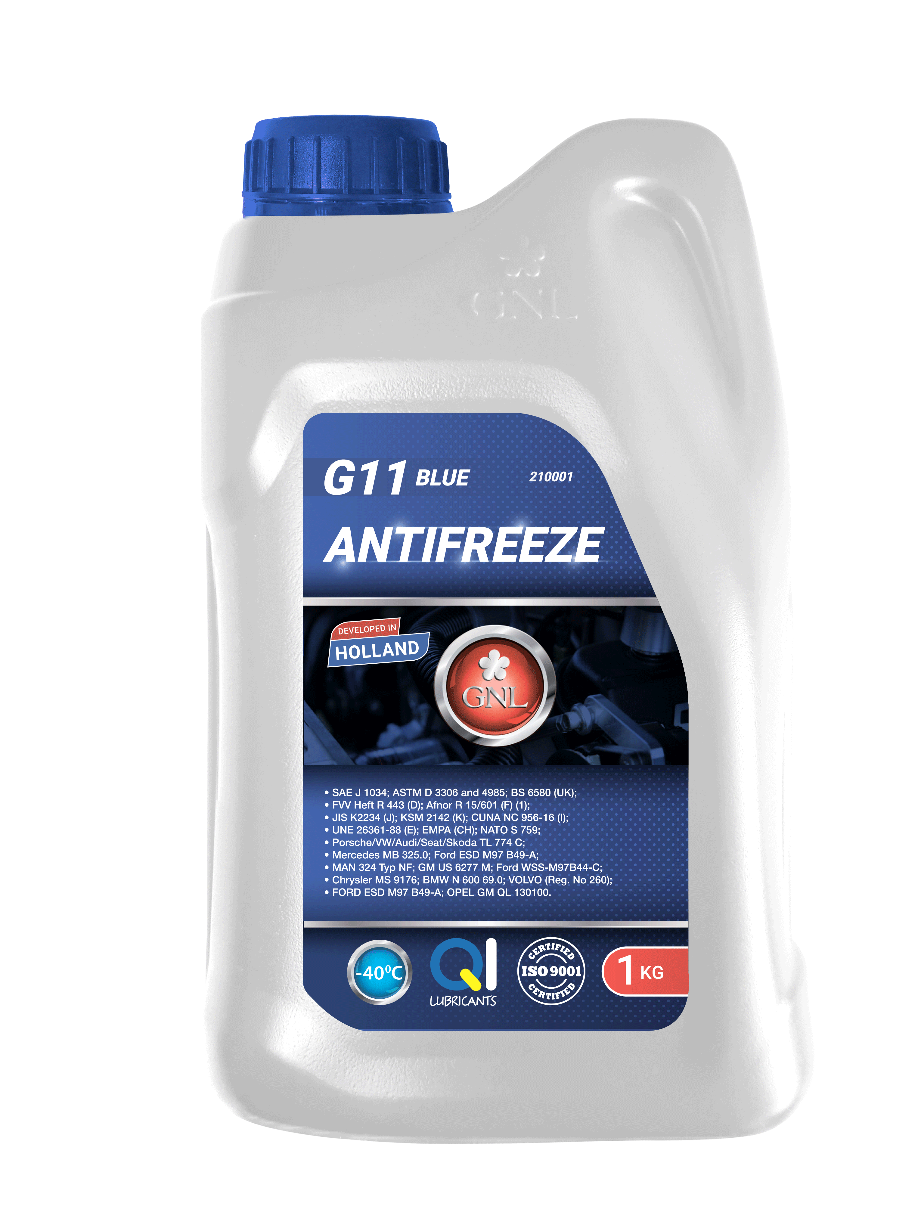 Охолоджуюча рідина GNL Antifreeze G11 Blue 20 кг