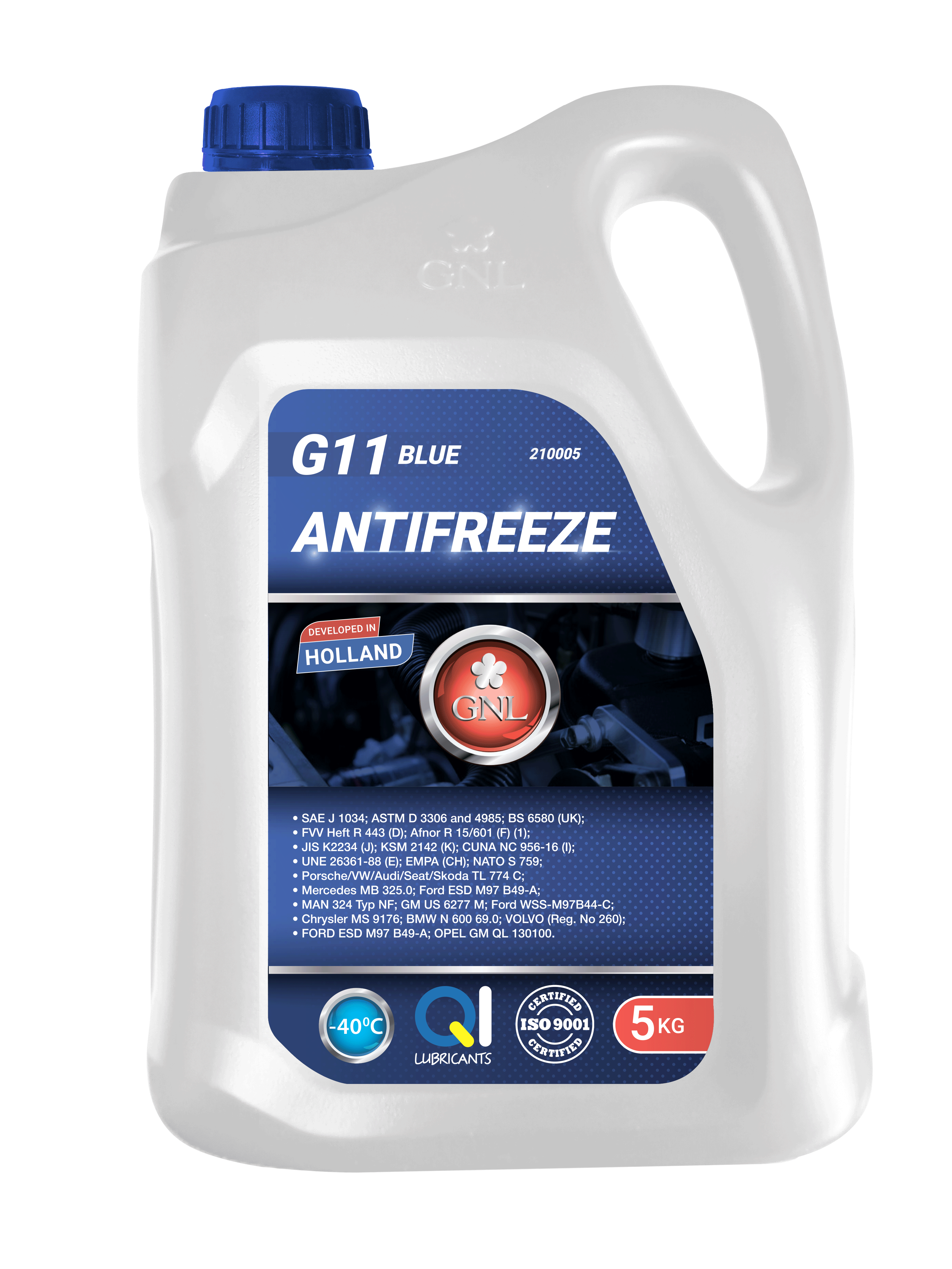 Охолоджуюча рідина GNL Antifreeze G11 Blue 20 кг