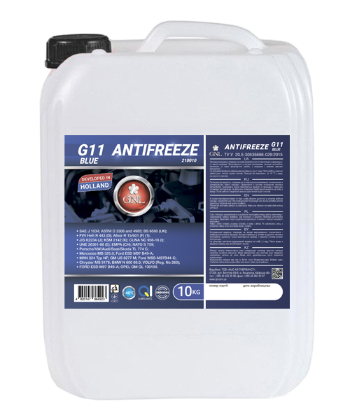 Охолоджуюча рідина GNL Antifreeze G11 Blue 20 кг