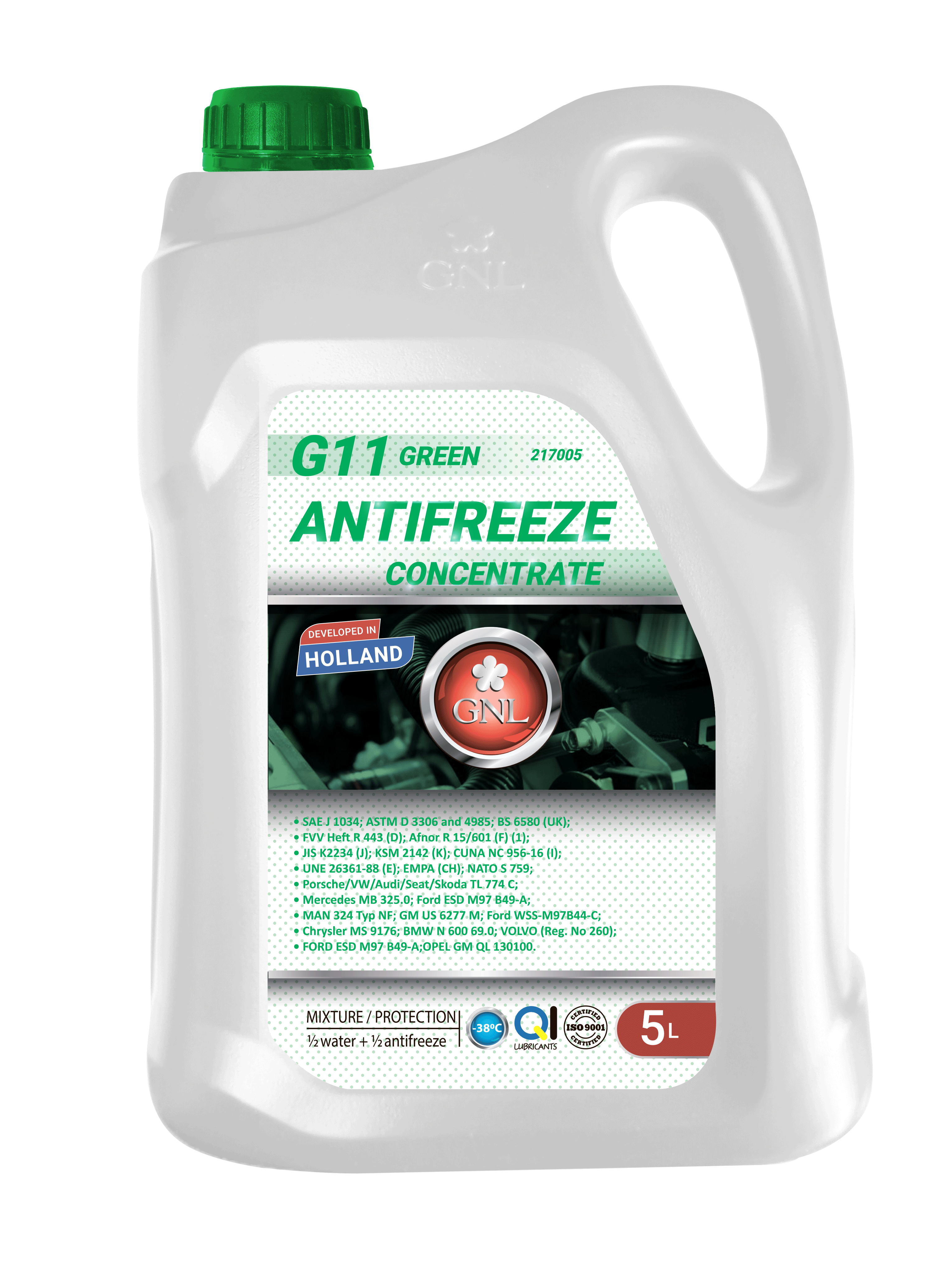 Концентрат антифризу GNL Concentrate G11 Green 5л