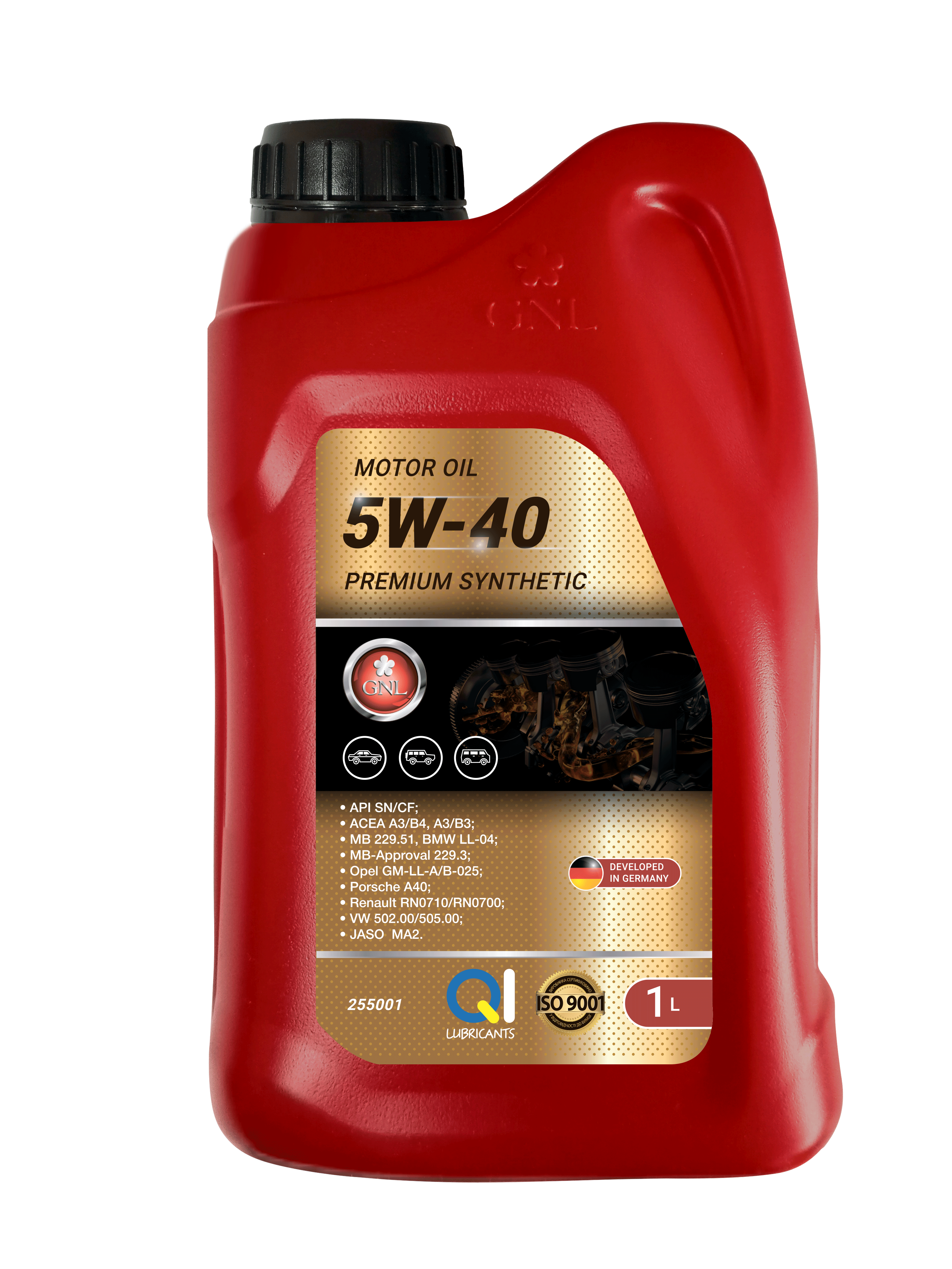 Олива GNL Premium Synthetic 5W-40 API SN/CF 1л