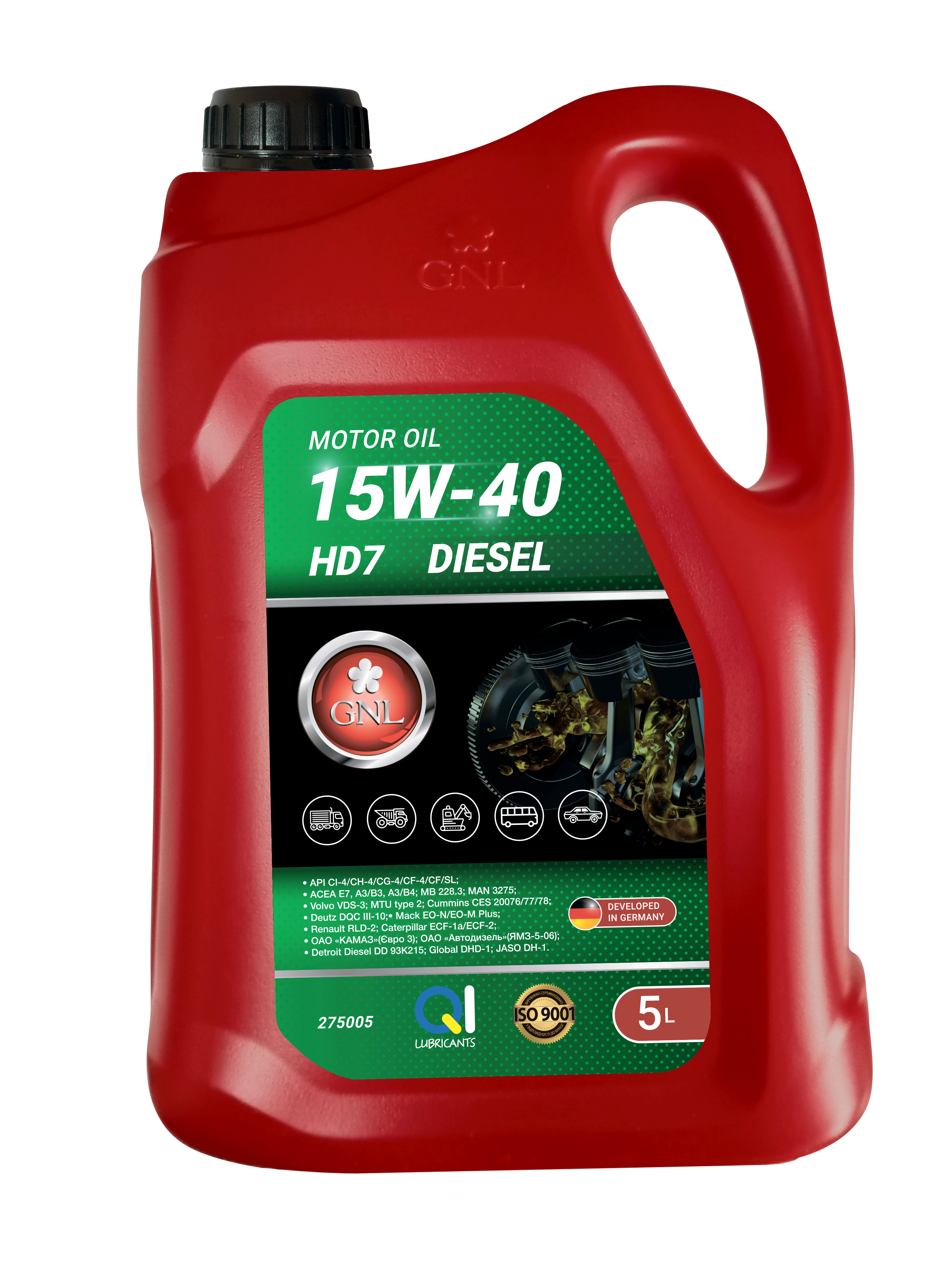 Олива GNL HD 7 15W-40 API CI-4/SL 20л
